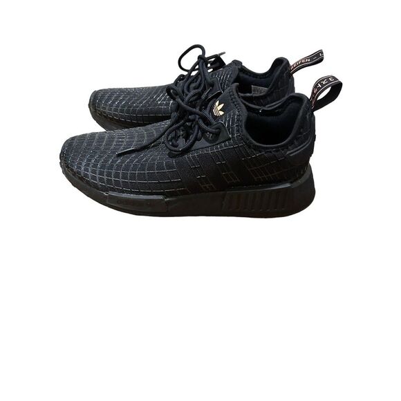 Adidas NMD R1 Web Boost Men's Originals  Sneakers Triple Black Shoes Size 7.5 - Picture 5 of 16